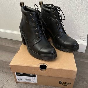 Dr. Martens Averil Leather Heeled Ankle Boots